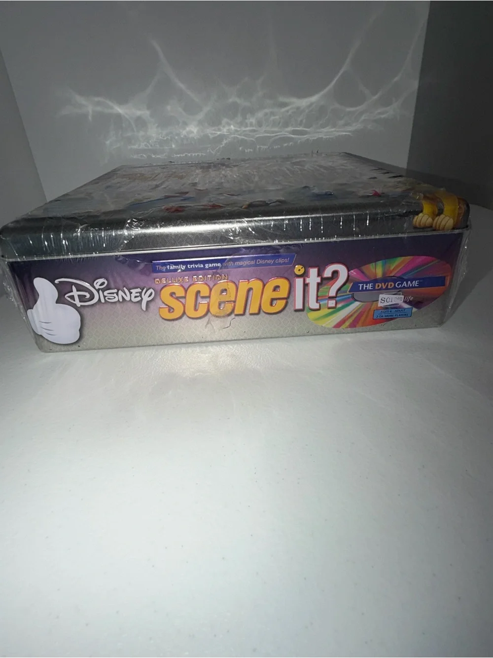 ⁠Disney Scene It Deluxe Edition DVD Board Game Sealed Metal Tin Pixar Trivia NEW